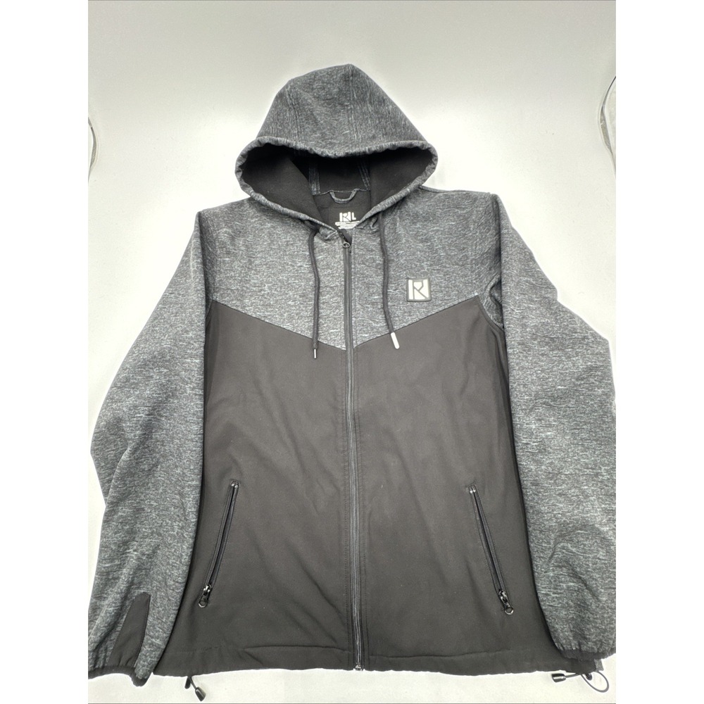 Keep Routine baseball Gray and Black Fleece Full Zip Size Large Keep it routine